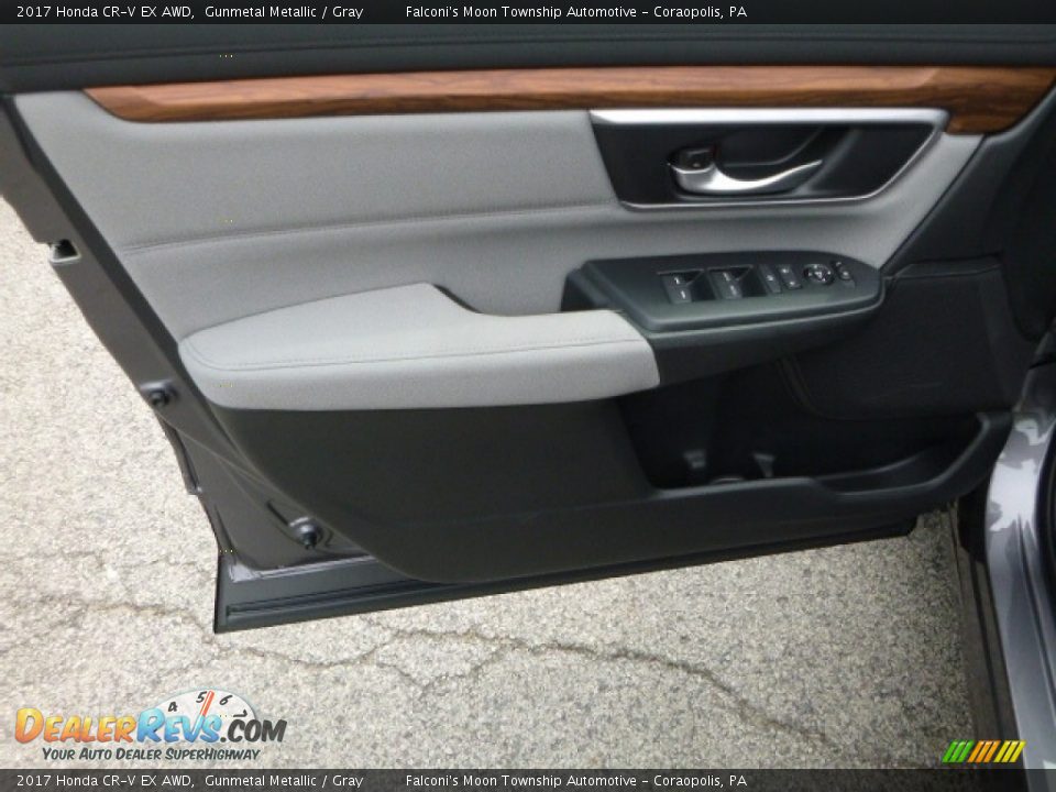 2017 Honda CR-V EX AWD Gunmetal Metallic / Gray Photo #10