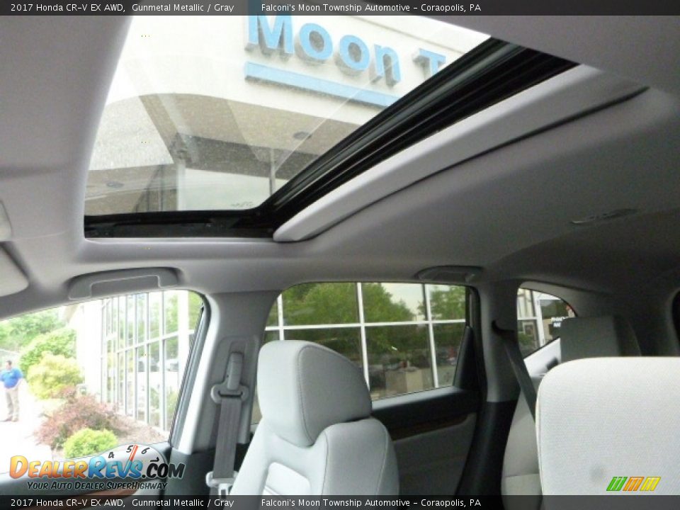 2017 Honda CR-V EX AWD Gunmetal Metallic / Gray Photo #11