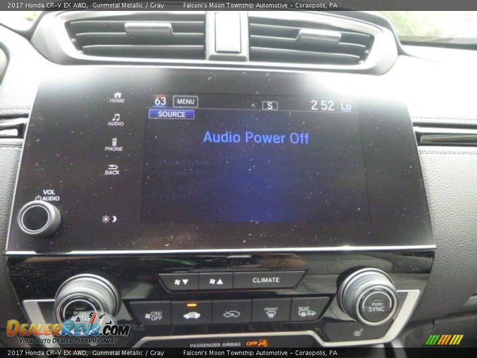 2017 Honda CR-V EX AWD Gunmetal Metallic / Gray Photo #12