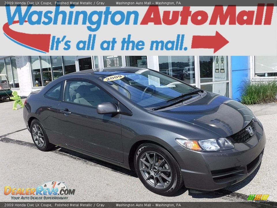 2009 Honda Civic LX Coupe Polished Metal Metallic / Gray Photo #1