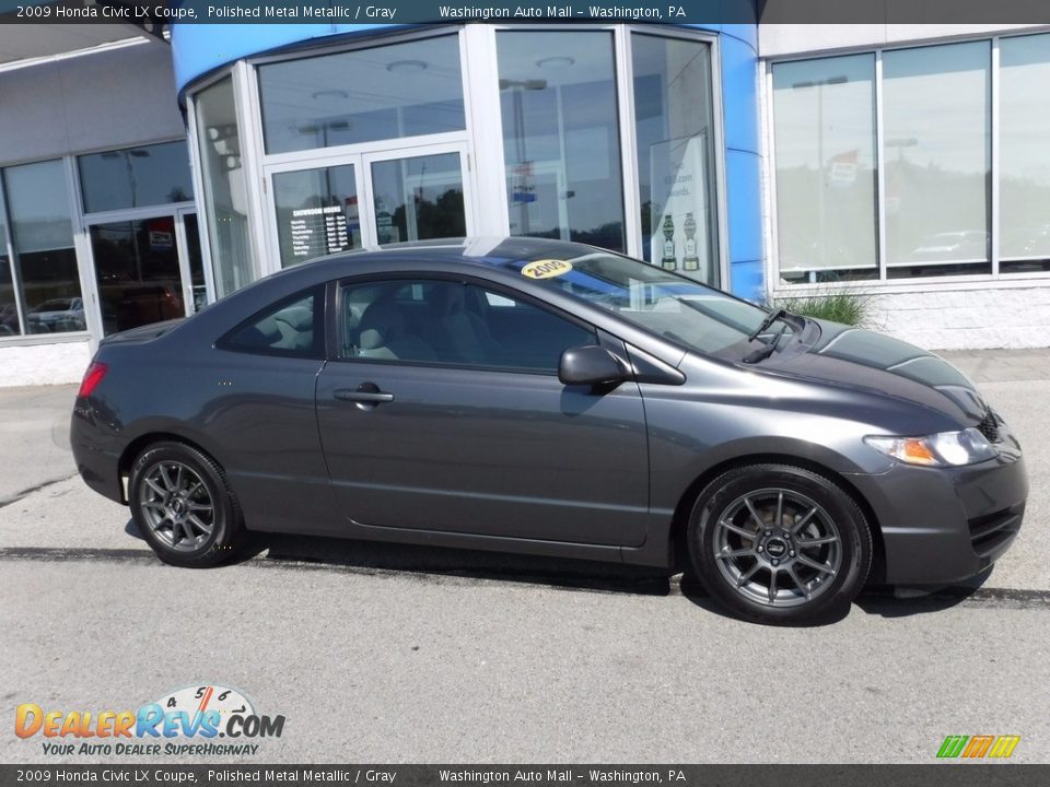 2009 Honda Civic LX Coupe Polished Metal Metallic / Gray Photo #2