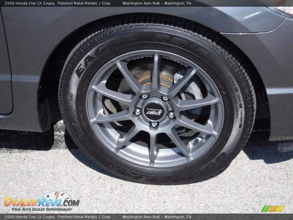 2009 Honda Civic LX Coupe Polished Metal Metallic / Gray Photo #3