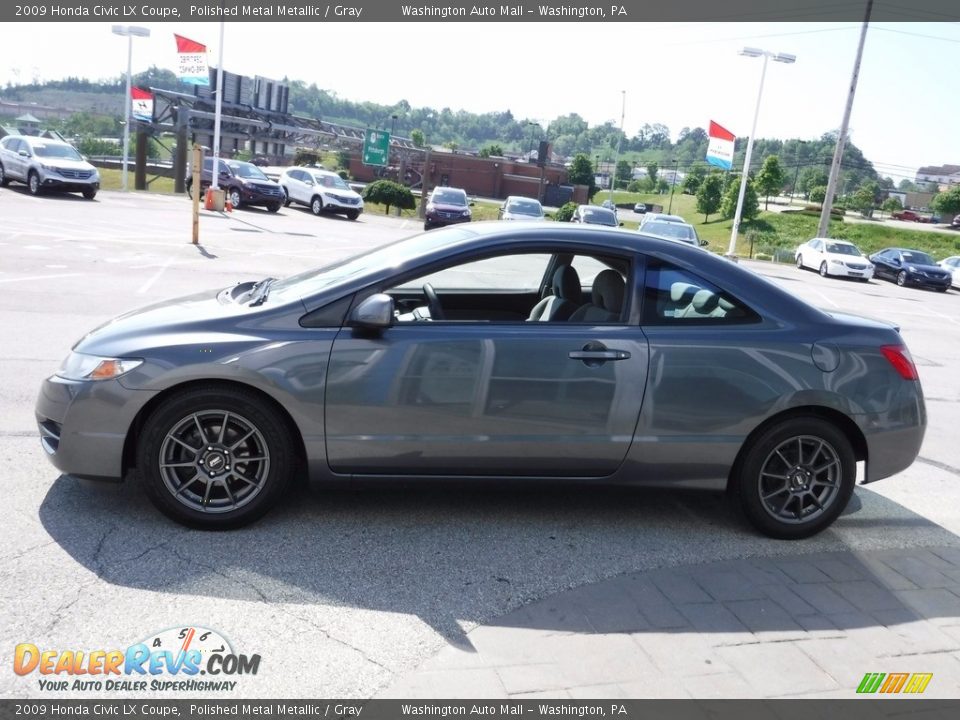 2009 Honda Civic LX Coupe Polished Metal Metallic / Gray Photo #6