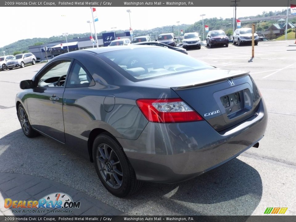 2009 Honda Civic LX Coupe Polished Metal Metallic / Gray Photo #7