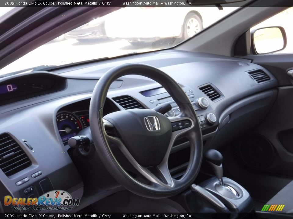2009 Honda Civic LX Coupe Polished Metal Metallic / Gray Photo #11
