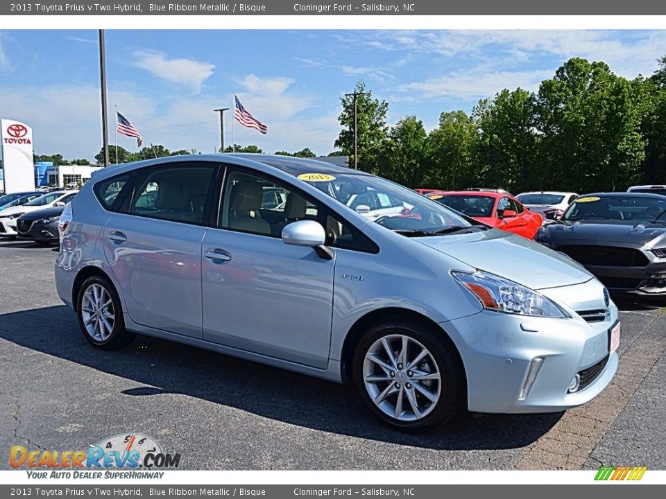 2013 Toyota Prius v Two Hybrid Blue Ribbon Metallic / Bisque Photo #1