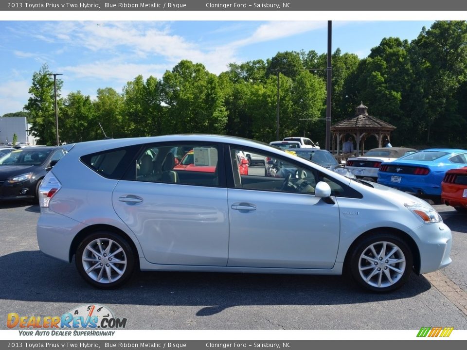 2013 Toyota Prius v Two Hybrid Blue Ribbon Metallic / Bisque Photo #2