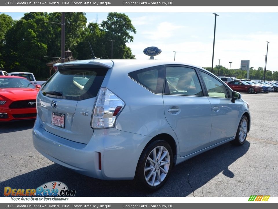 2013 Toyota Prius v Two Hybrid Blue Ribbon Metallic / Bisque Photo #3