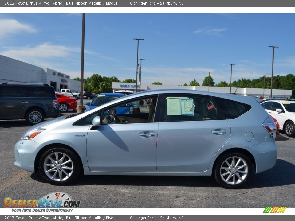 2013 Toyota Prius v Two Hybrid Blue Ribbon Metallic / Bisque Photo #5