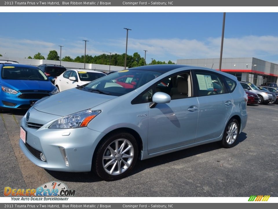 2013 Toyota Prius v Two Hybrid Blue Ribbon Metallic / Bisque Photo #6