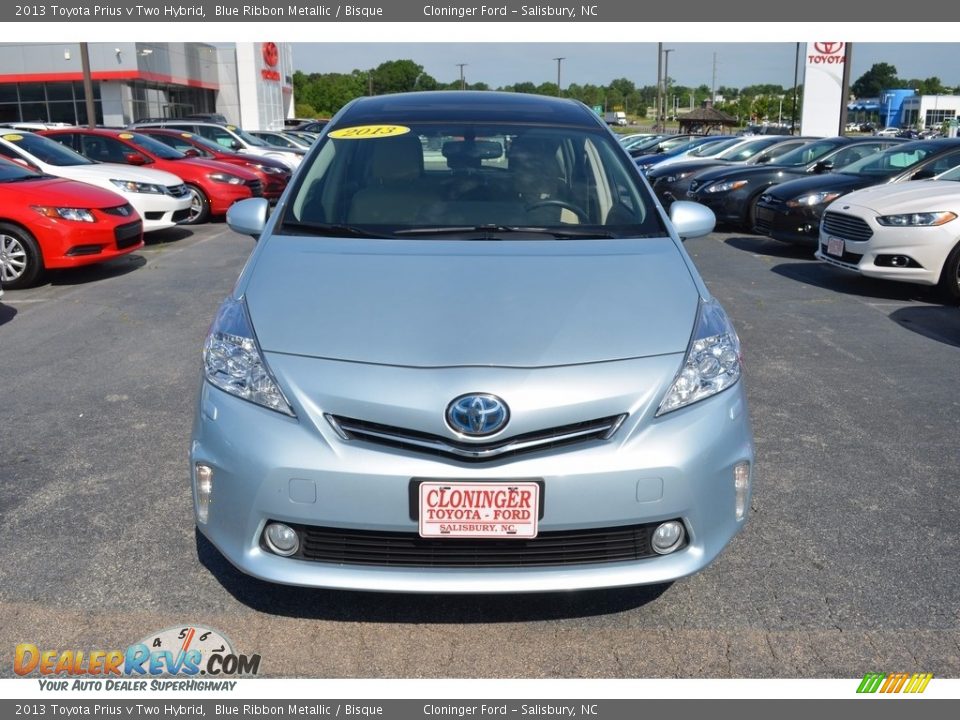 2013 Toyota Prius v Two Hybrid Blue Ribbon Metallic / Bisque Photo #7