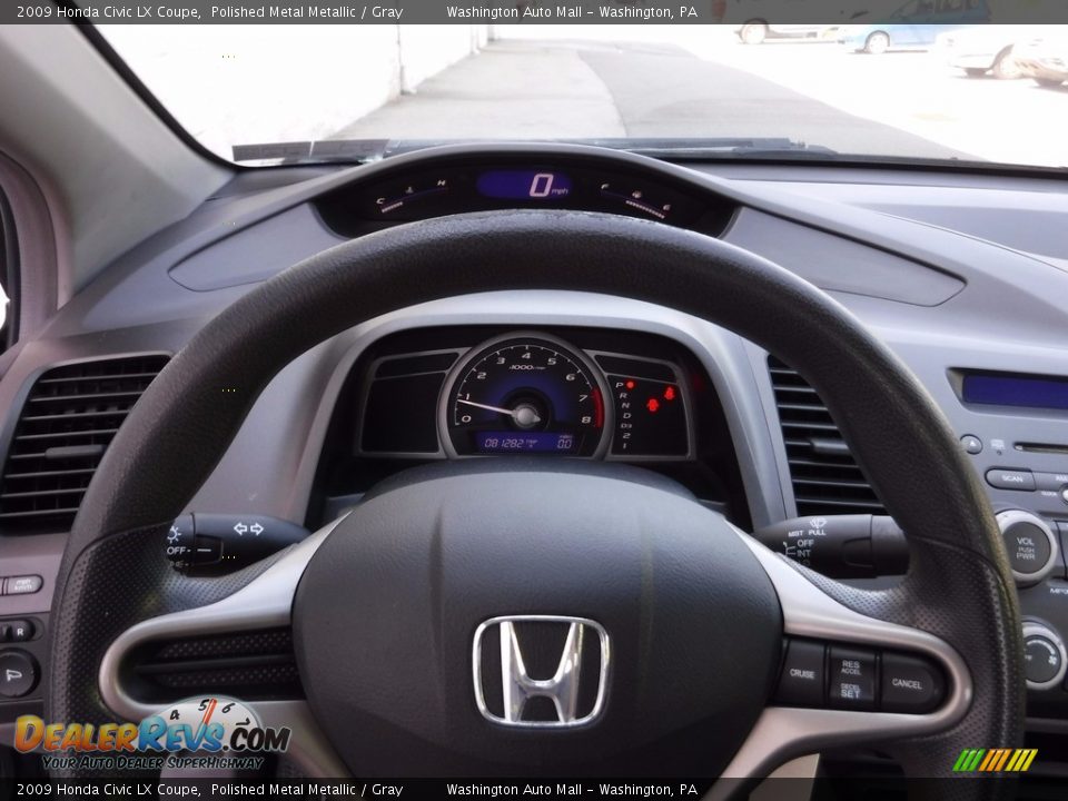 2009 Honda Civic LX Coupe Polished Metal Metallic / Gray Photo #18