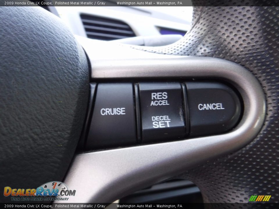 2009 Honda Civic LX Coupe Polished Metal Metallic / Gray Photo #19