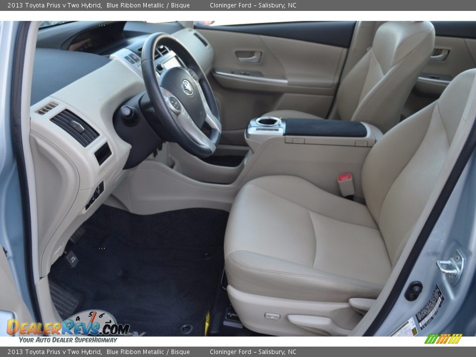 2013 Toyota Prius v Two Hybrid Blue Ribbon Metallic / Bisque Photo #9