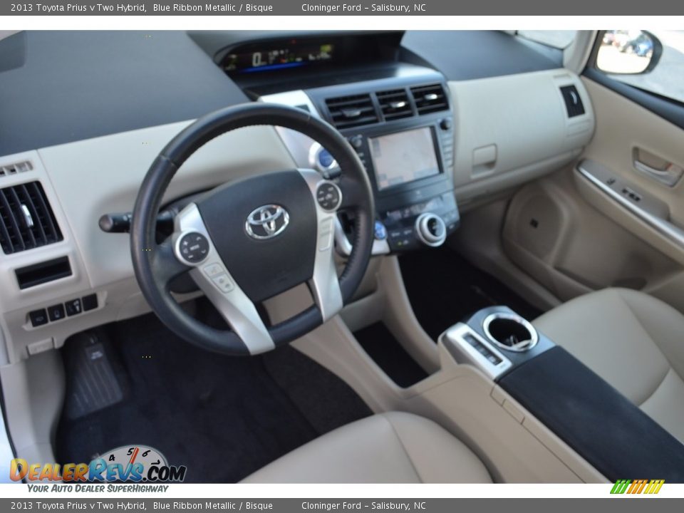 2013 Toyota Prius v Two Hybrid Blue Ribbon Metallic / Bisque Photo #11