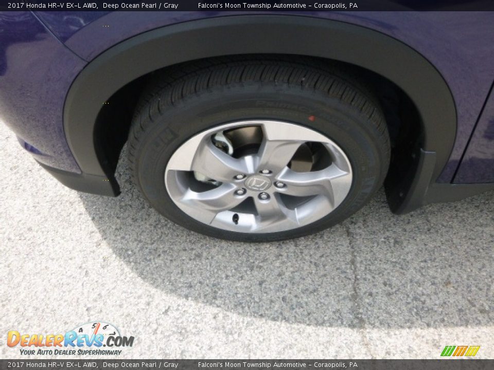 2017 Honda HR-V EX-L AWD Deep Ocean Pearl / Gray Photo #7