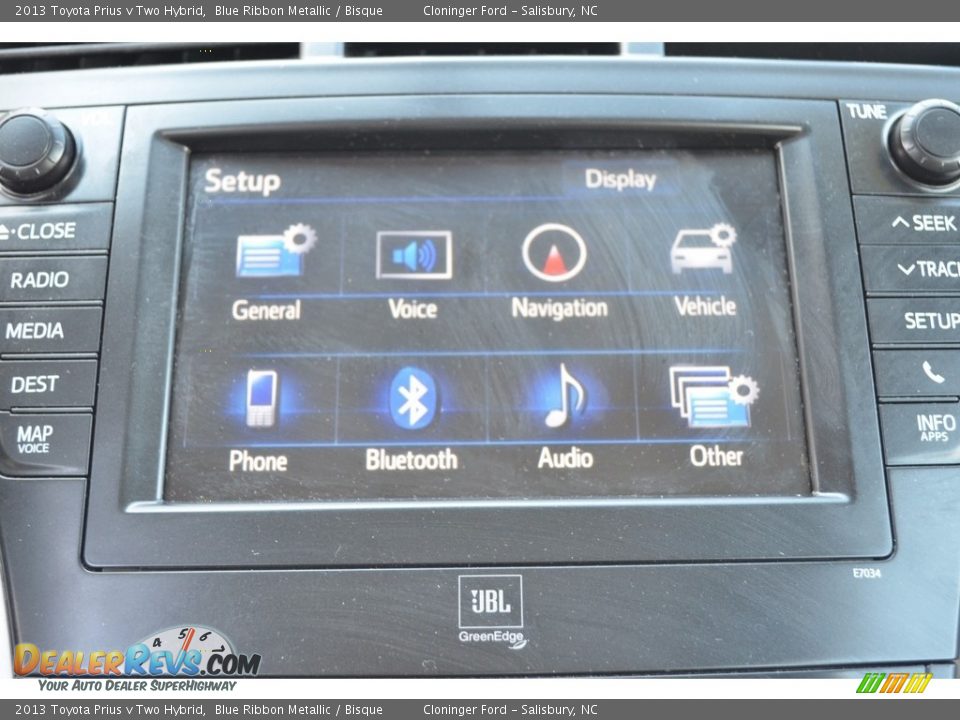 2013 Toyota Prius v Two Hybrid Blue Ribbon Metallic / Bisque Photo #18