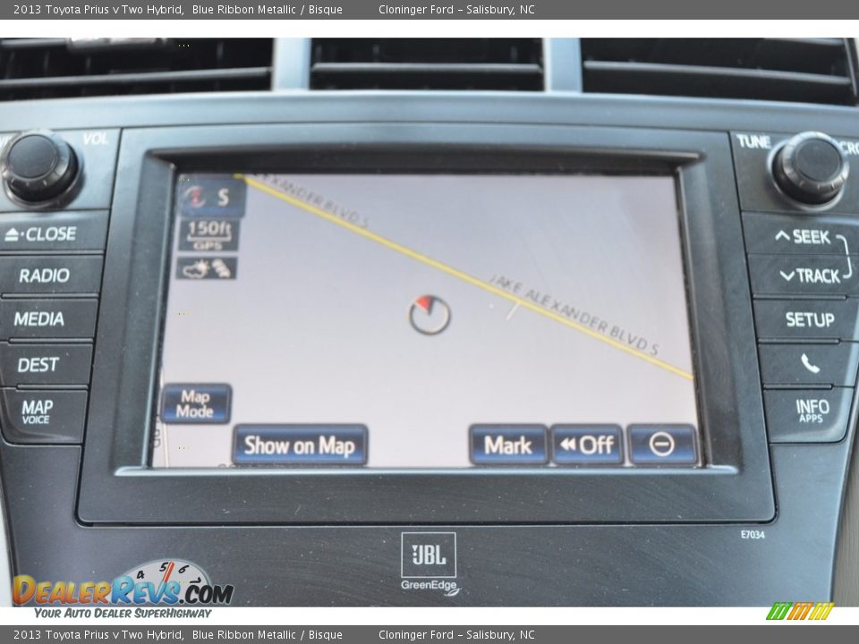 2013 Toyota Prius v Two Hybrid Blue Ribbon Metallic / Bisque Photo #19