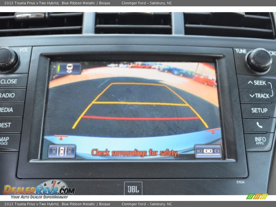 2013 Toyota Prius v Two Hybrid Blue Ribbon Metallic / Bisque Photo #20