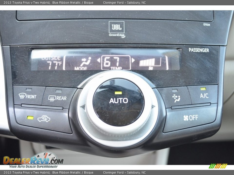 2013 Toyota Prius v Two Hybrid Blue Ribbon Metallic / Bisque Photo #21