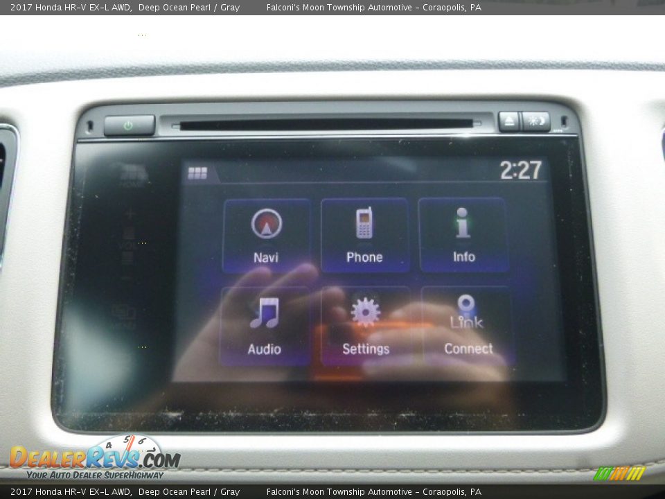 2017 Honda HR-V EX-L AWD Deep Ocean Pearl / Gray Photo #14