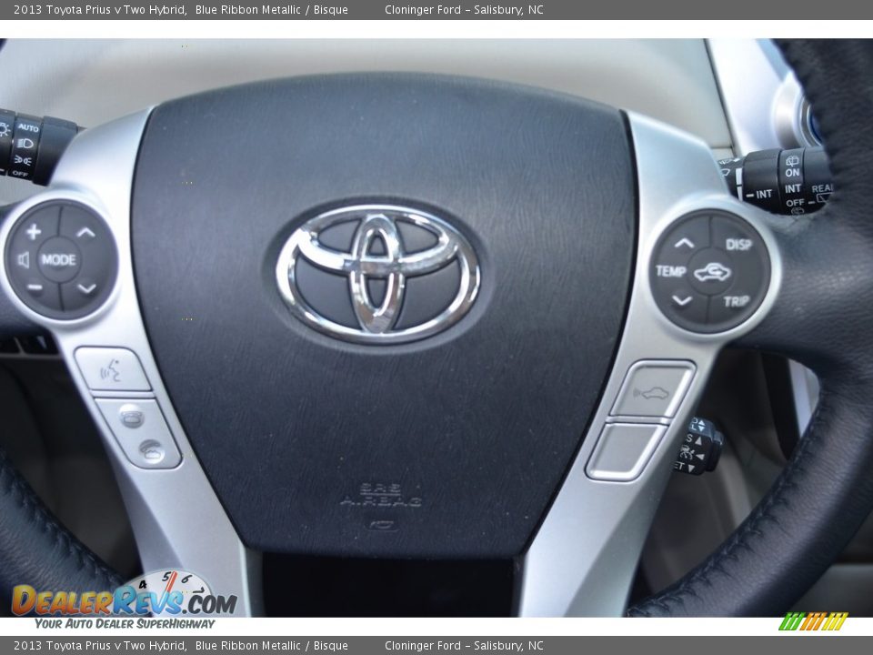 2013 Toyota Prius v Two Hybrid Blue Ribbon Metallic / Bisque Photo #25