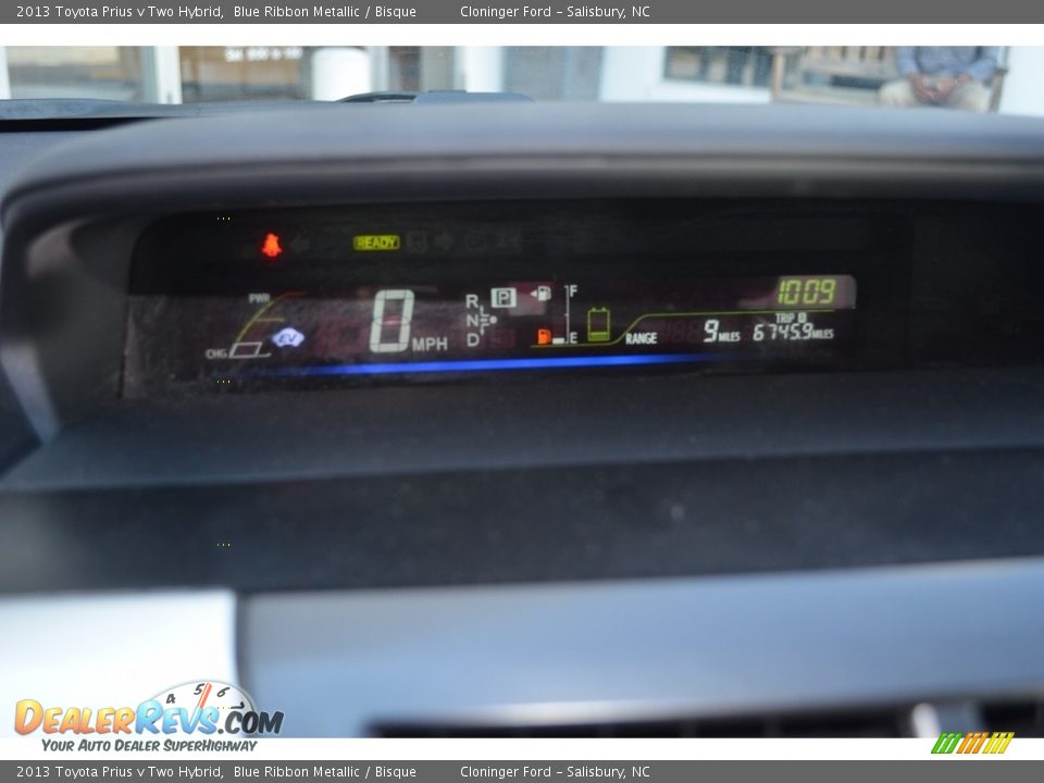 2013 Toyota Prius v Two Hybrid Blue Ribbon Metallic / Bisque Photo #26