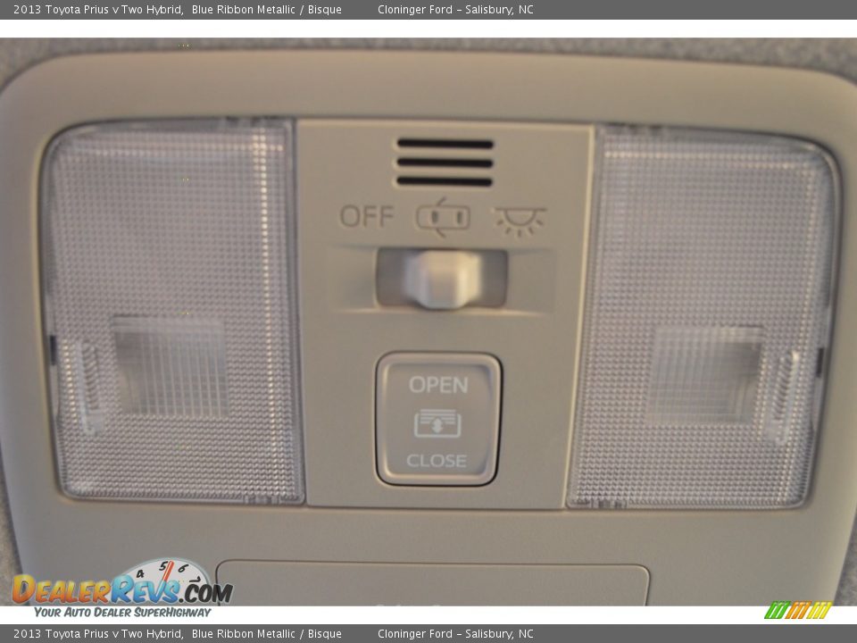 2013 Toyota Prius v Two Hybrid Blue Ribbon Metallic / Bisque Photo #28