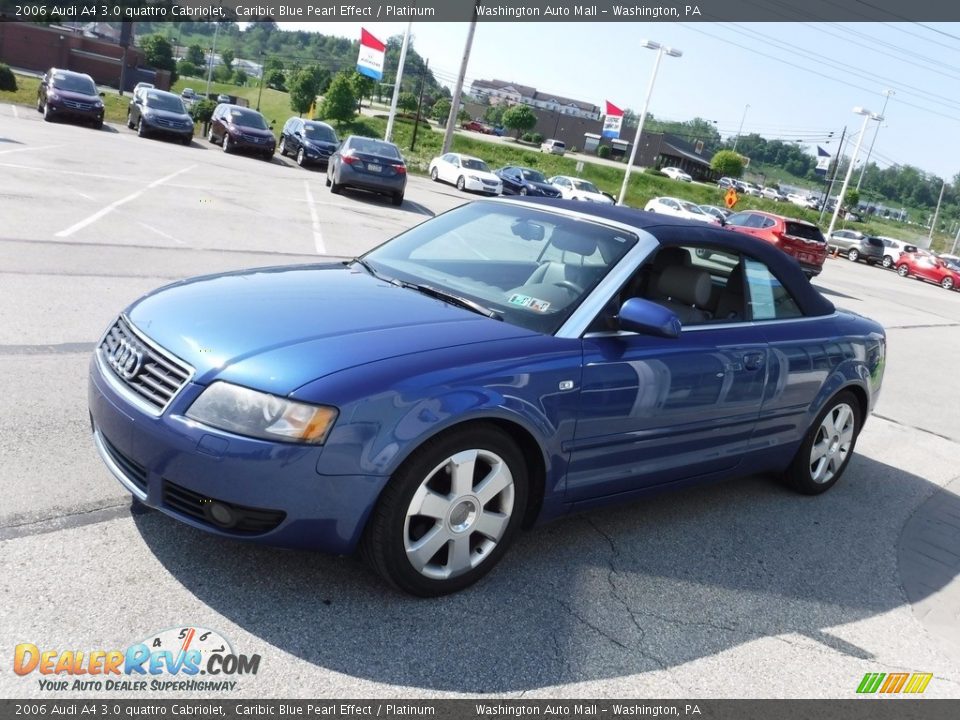 2006 Audi A4 3.0 quattro Cabriolet Caribic Blue Pearl Effect / Platinum Photo #10