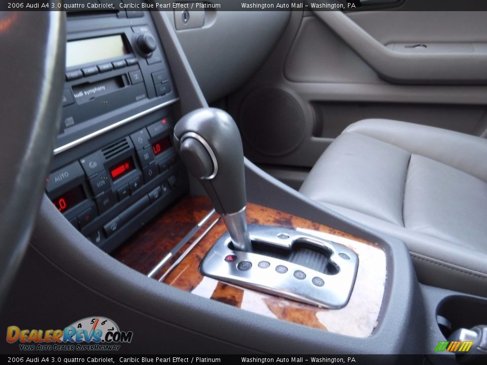2006 Audi A4 3.0 quattro Cabriolet Caribic Blue Pearl Effect / Platinum Photo #21