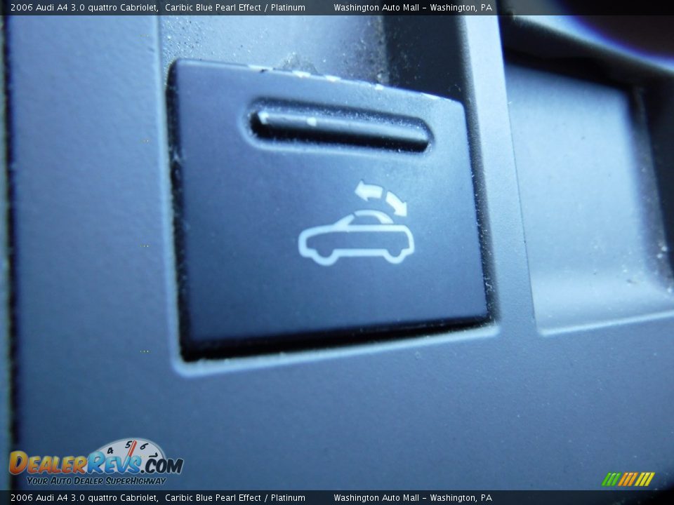 2006 Audi A4 3.0 quattro Cabriolet Caribic Blue Pearl Effect / Platinum Photo #22