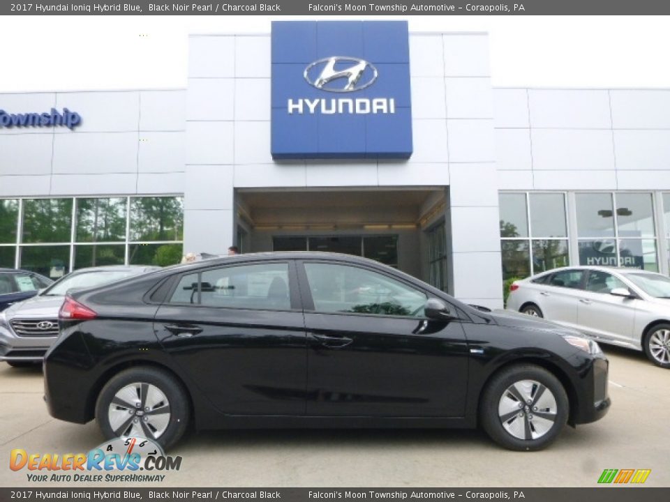2017 Hyundai Ioniq Hybrid Blue Black Noir Pearl / Charcoal Black Photo #1
