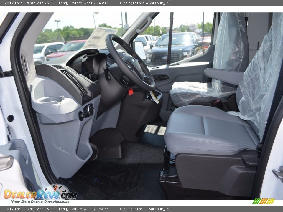 Pewter Interior - 2017 Ford Transit Van 250 HR Long Photo #6