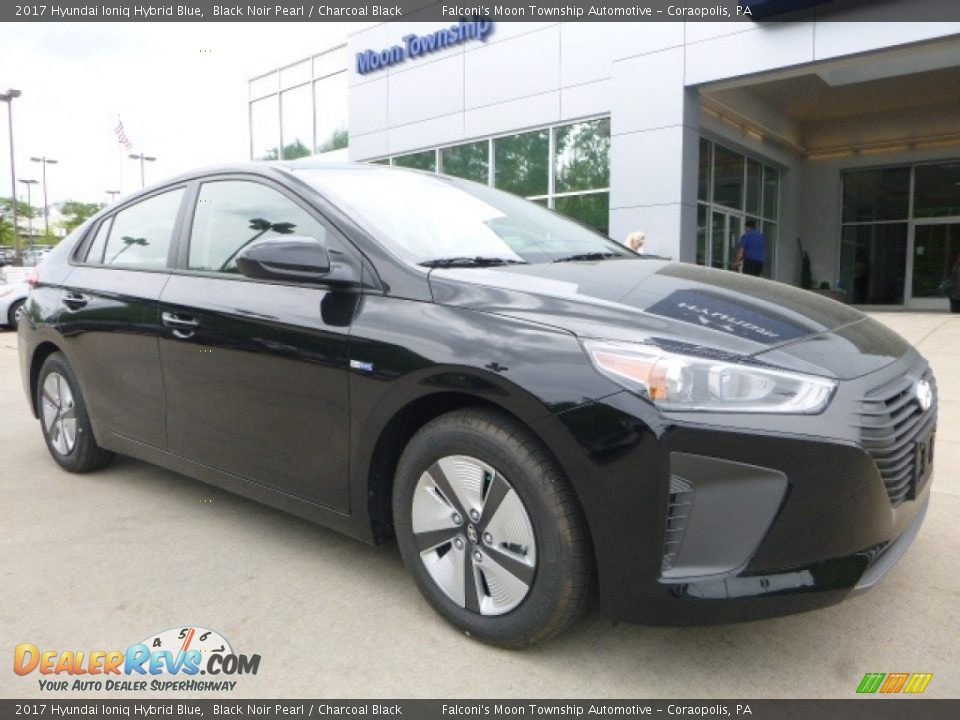 2017 Hyundai Ioniq Hybrid Blue Black Noir Pearl / Charcoal Black Photo #3