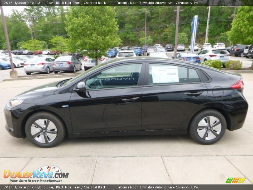 Black Noir Pearl 2017 Hyundai Ioniq Hybrid Blue Photo #6