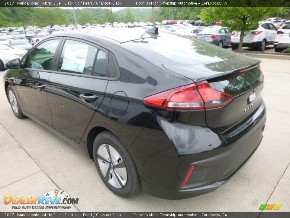 2017 Hyundai Ioniq Hybrid Blue Black Noir Pearl / Charcoal Black Photo #7