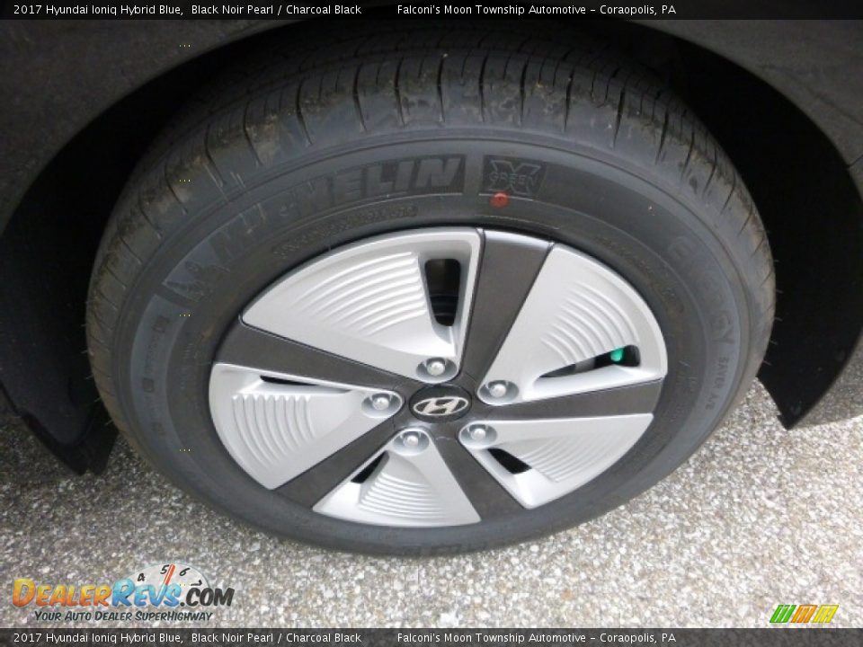 2017 Hyundai Ioniq Hybrid Blue Black Noir Pearl / Charcoal Black Photo #8