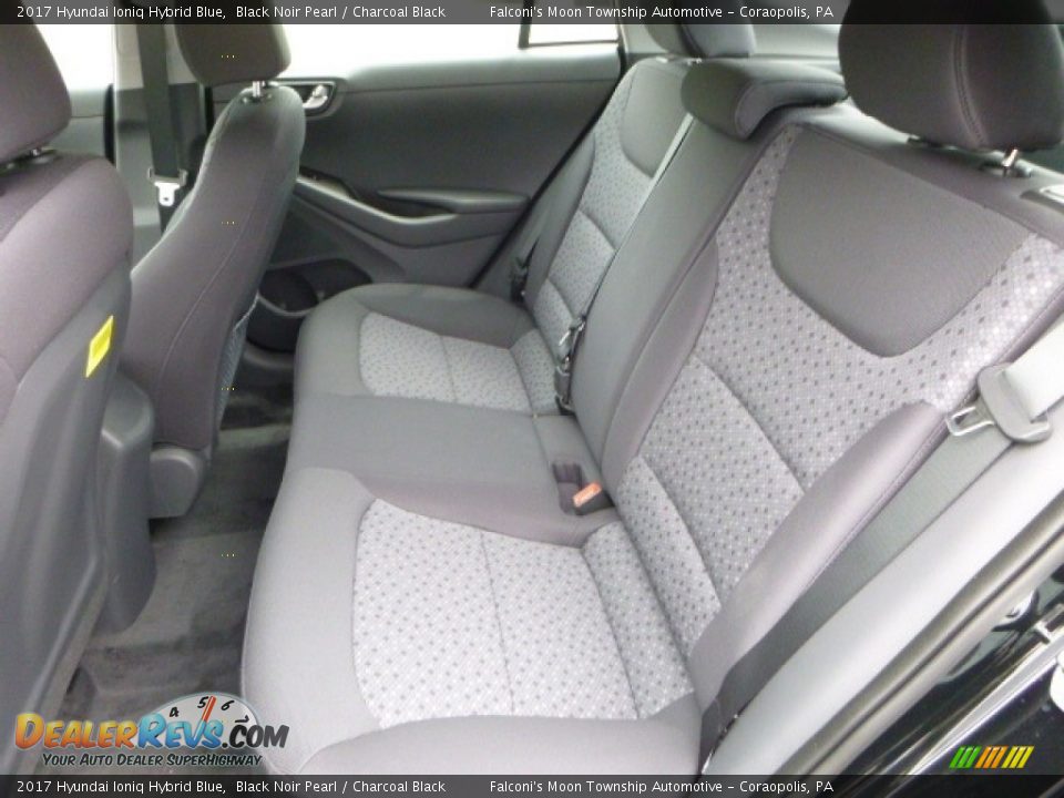 Rear Seat of 2017 Hyundai Ioniq Hybrid Blue Photo #9