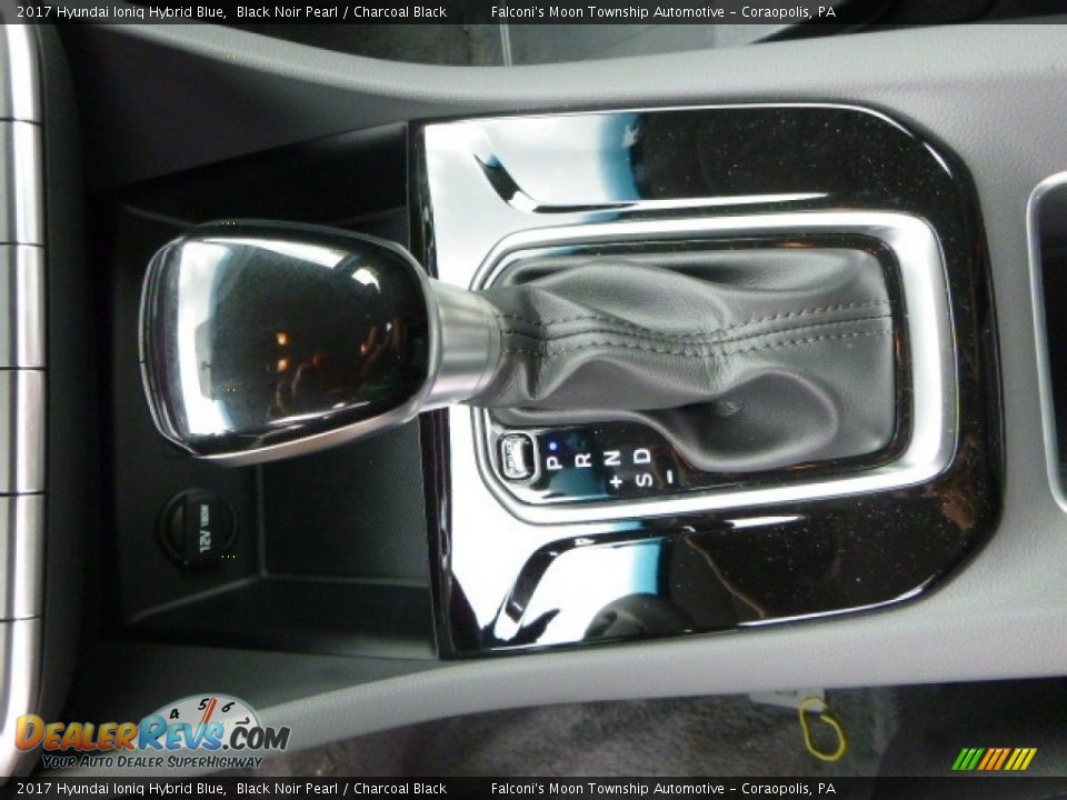 2017 Hyundai Ioniq Hybrid Blue Black Noir Pearl / Charcoal Black Photo #13