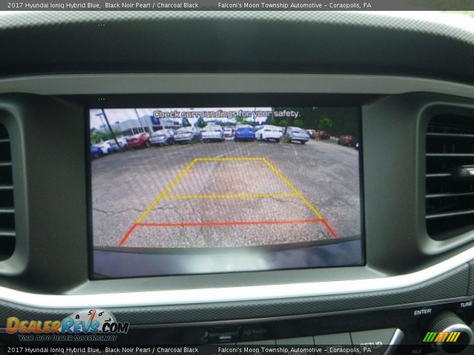 2017 Hyundai Ioniq Hybrid Blue Black Noir Pearl / Charcoal Black Photo #15