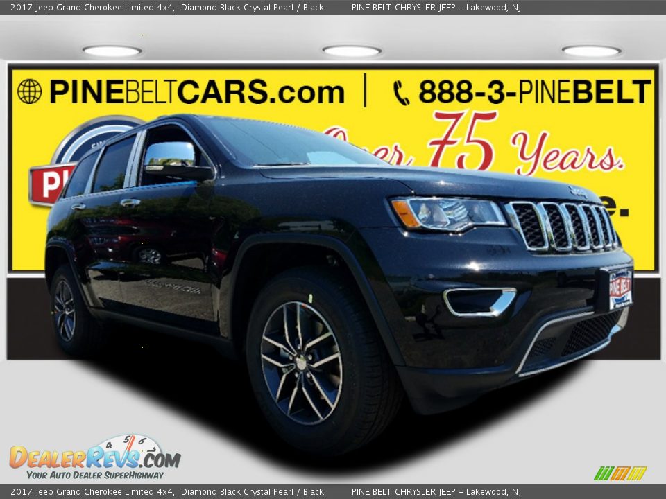 2017 Jeep Grand Cherokee Limited 4x4 Diamond Black Crystal Pearl / Black Photo #1