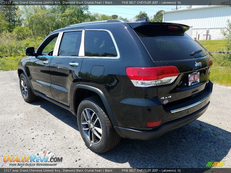 2017 Jeep Grand Cherokee Limited 4x4 Diamond Black Crystal Pearl / Black Photo #4