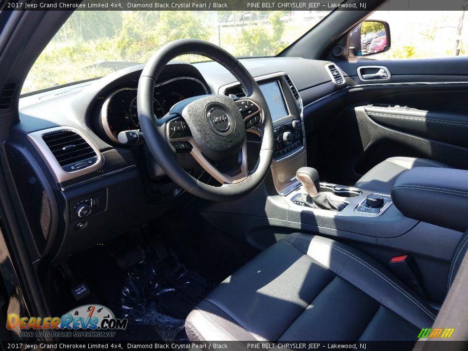 2017 Jeep Grand Cherokee Limited 4x4 Diamond Black Crystal Pearl / Black Photo #7