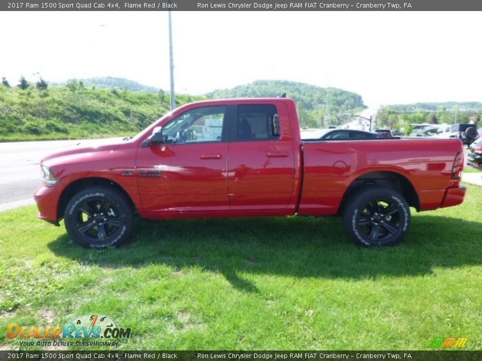 2017 Ram 1500 Sport Quad Cab 4x4 Flame Red / Black Photo #3