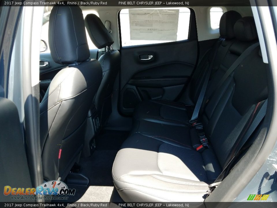 2017 Jeep Compass Trailhawk 4x4 Rhino / Black/Ruby Red Photo #6