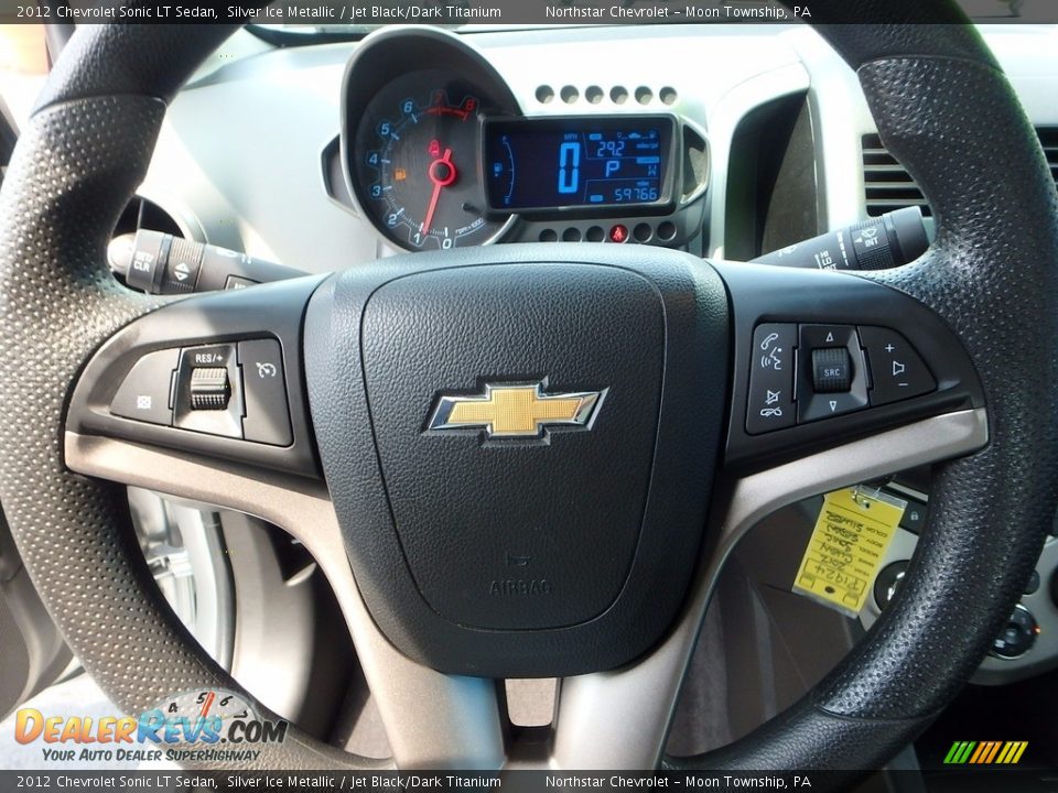 2012 Chevrolet Sonic LT Sedan Silver Ice Metallic / Jet Black/Dark Titanium Photo #27