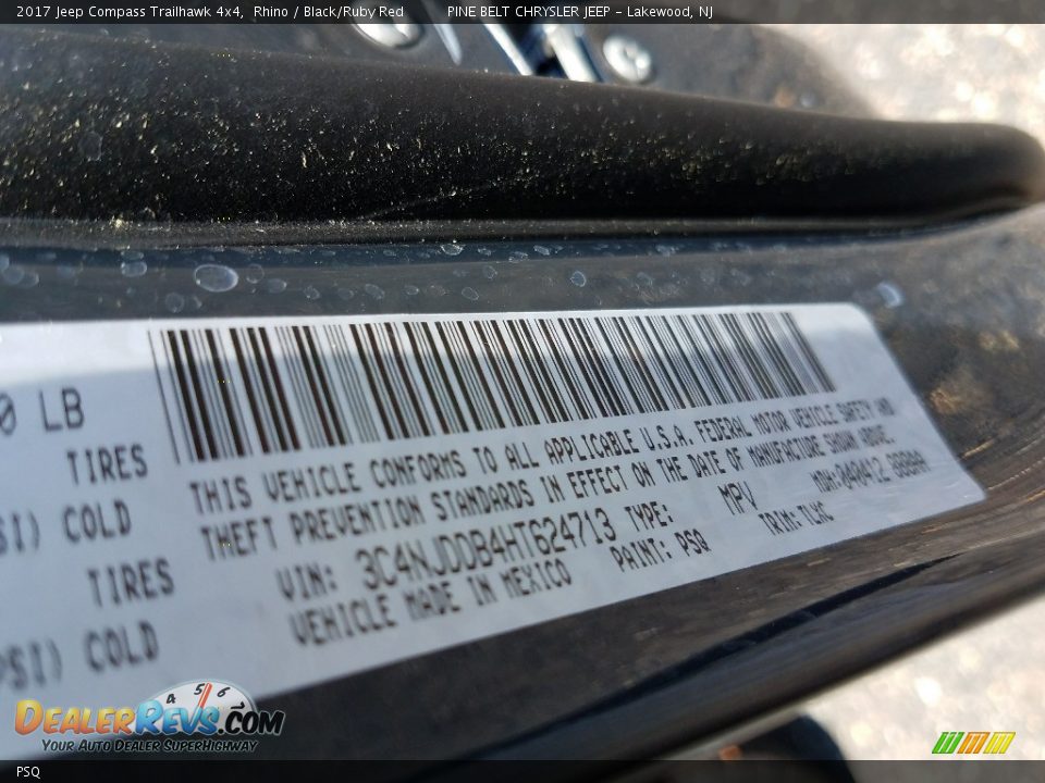 Jeep Color Code PSQ Rhino