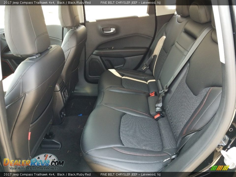 2017 Jeep Compass Trailhawk 4x4 Black / Black/Ruby Red Photo #6