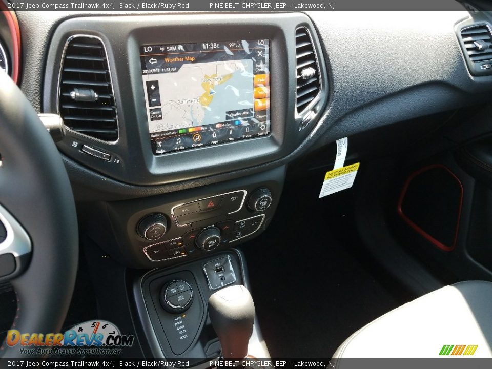 2017 Jeep Compass Trailhawk 4x4 Black / Black/Ruby Red Photo #10