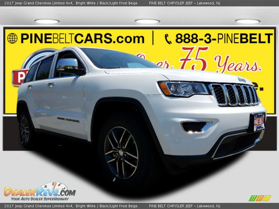 2017 Jeep Grand Cherokee Limited 4x4 Bright White / Black/Light Frost Beige Photo #1